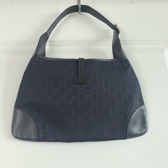 Gucci Jackie small GG black canvas hobo shoulder bag - Picture 4 of 14